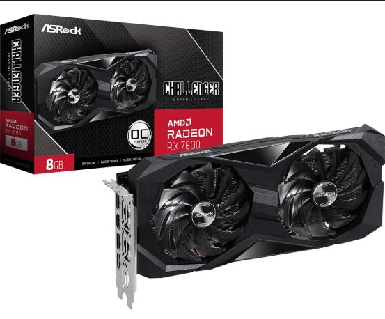 PLACA ASROCK RADEON RX7600 CHALLENGER 8GB OC (90-GA41ZZ-00UANZ)
