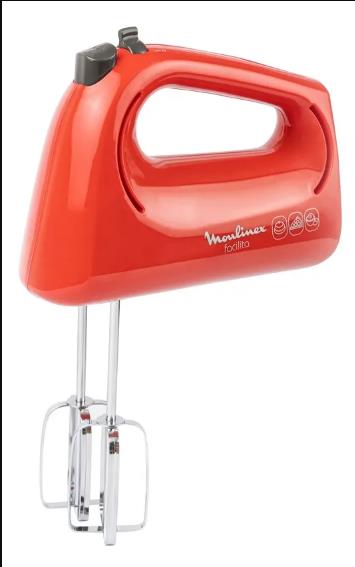 BATIDORA DE MANO MOULINEX FACILITA - 400W 3 VEL ROJA (HM1535A0)