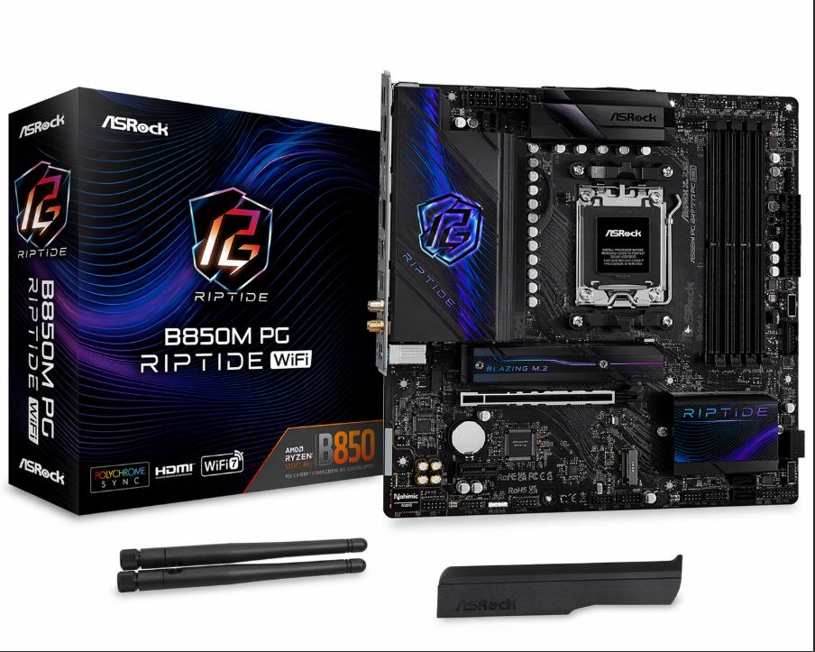 MB (AM5) ASROCK B850M RIPTIDE WIFI DDR5(MB-B850M RIPWIFI)