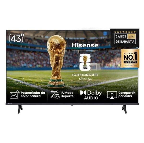 TV LED 43 HISENSE 43A42K - FHD SMART TV HDMI SO VIDAA U5 NEGRO (9143A42K)
