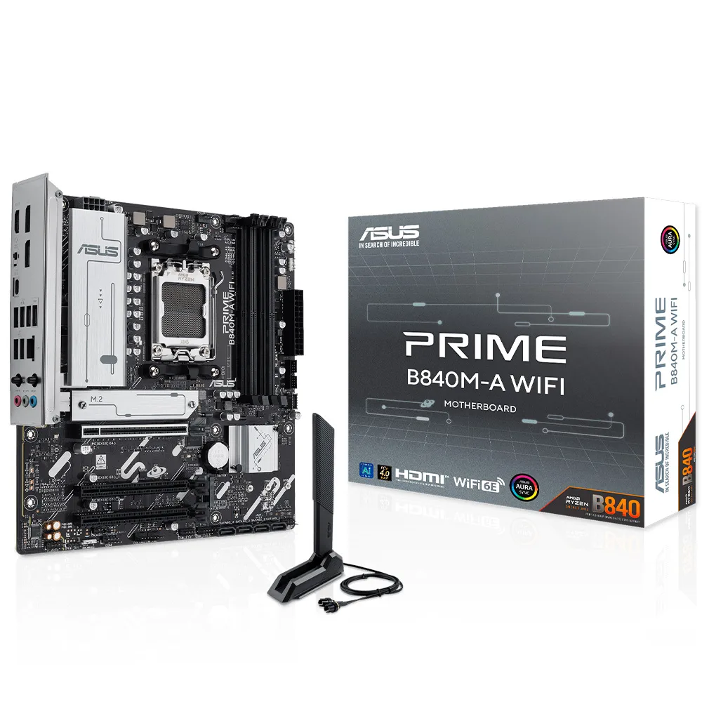 MB ASUS AM5 PRIME B840M-A WIFI DDR5 BOX M-ATX