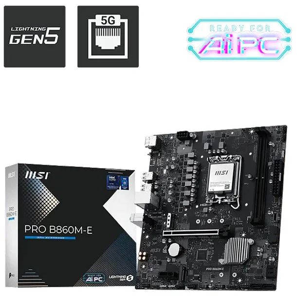 MB MSI S1851 PRO B860M-E DDR5 BOX M-ATX