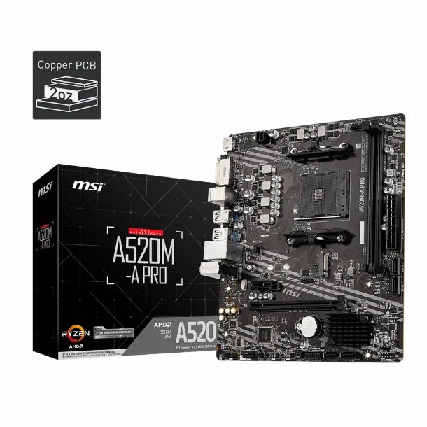 MB MSI AM4 A520M-A PRO DDR4 BOX M-ATX