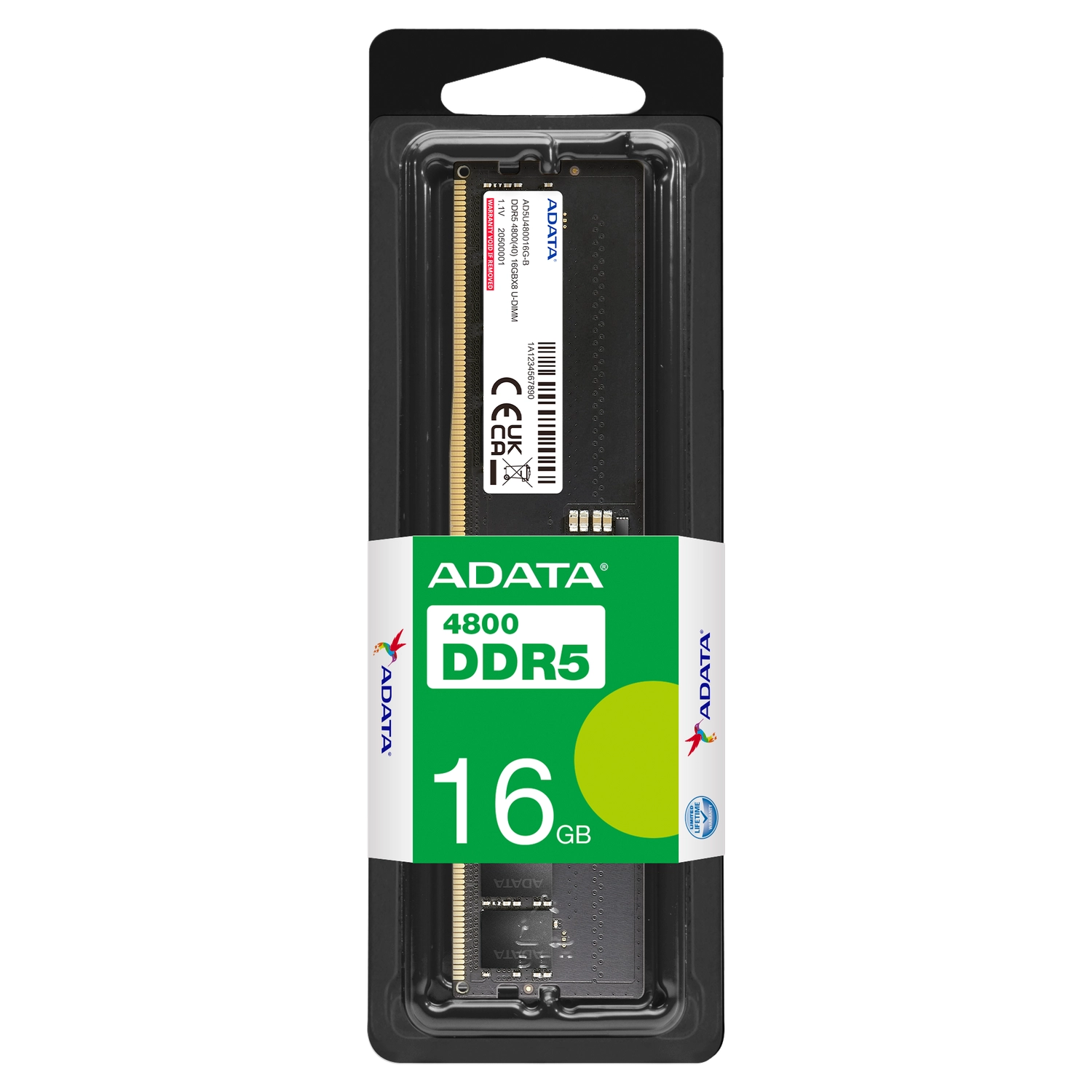 MEMORIA RAM UDIMM ADATA 16GB DDR5 4800MHZ CL40 1.1V