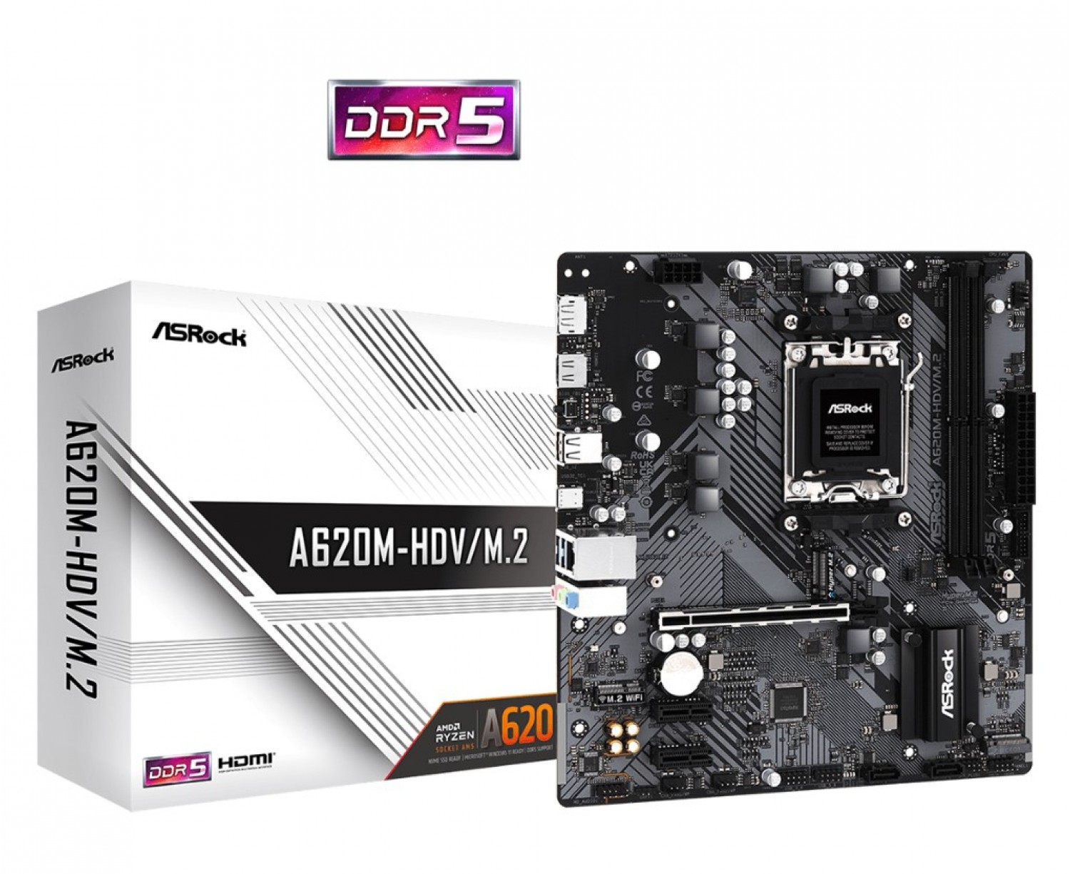 MOTHER ASROCK (AM5) A620M-HDV/M.2