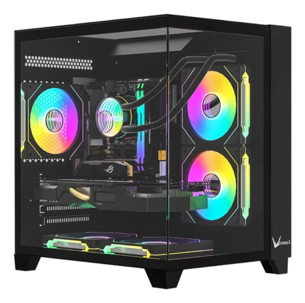 GABINETE GAMER FORMULA V CRYSTAL Z9 FLOE BLACK