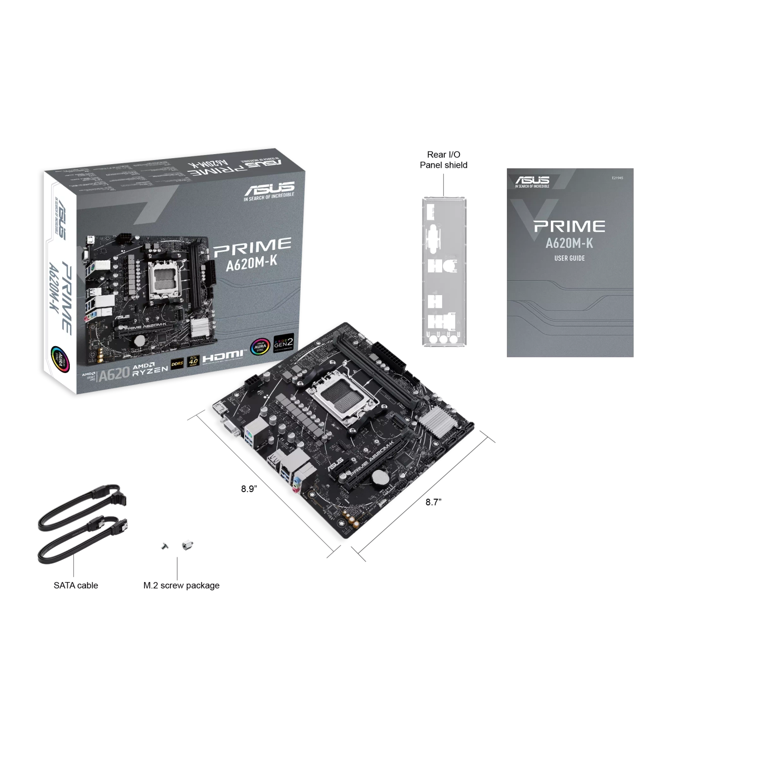 MOTHERBOARD ASUS PRIME A620M-K AM5 DDR5