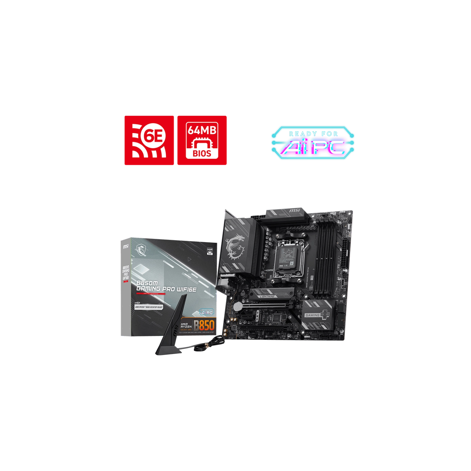 MOTHERBOARD MSI B850M GAMING PRO WIFI6E AM5 DDR5