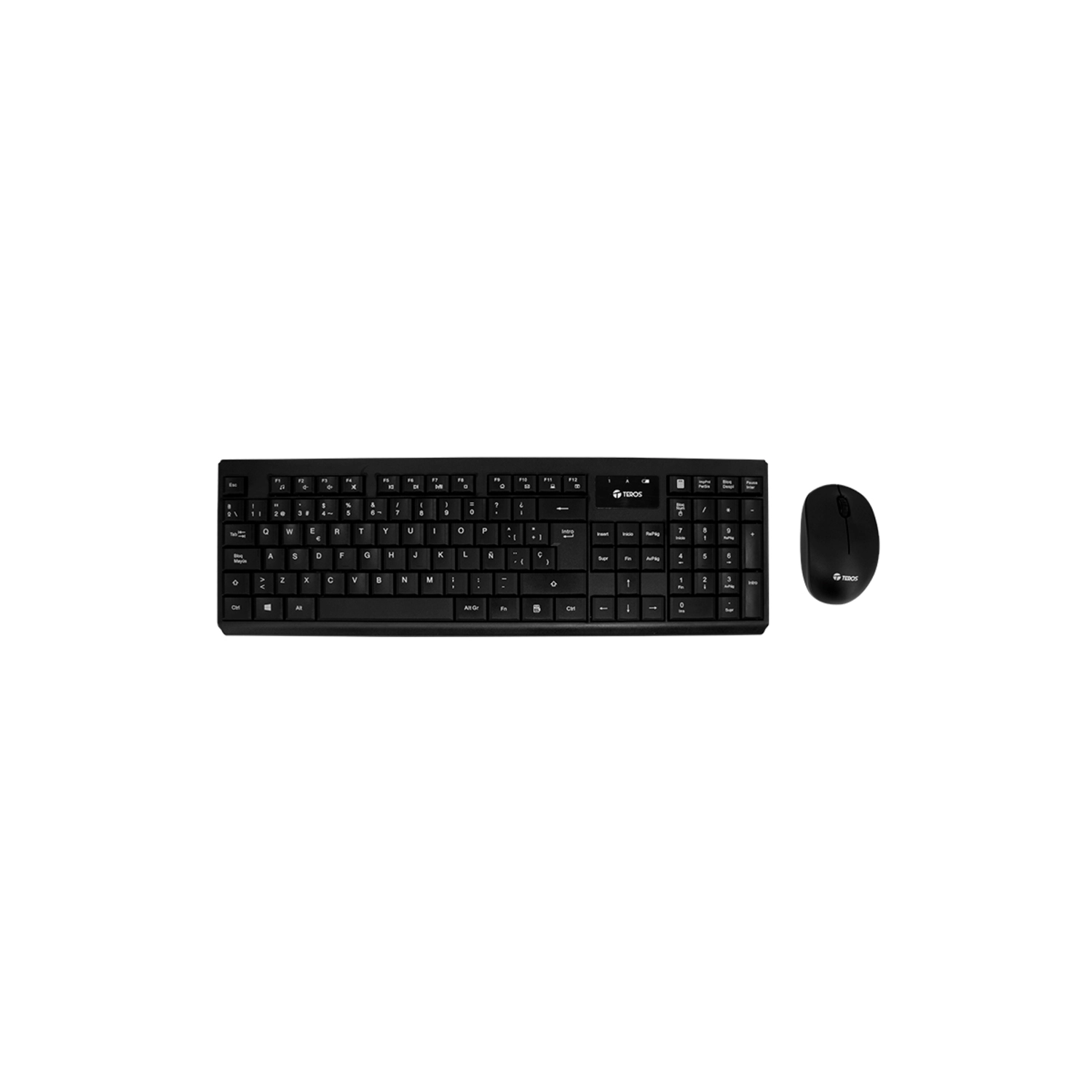 COMBO TECLADO Y MOUSE INALAMBRICO TEROS TE-4062N 2.4GHZ BLACK