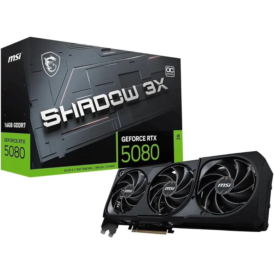 VGA 16GB RTX 5080 MSI SHADOW 3X OC GDDR7