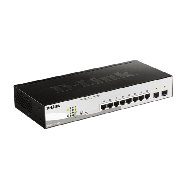 D-LINK SWITCH DGS-1210-10P 8-PORT GIGABIT 2-PORTS SFP POE