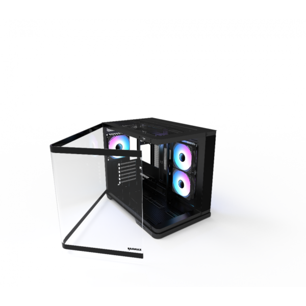 GABINETE GAMER RAIDMAX INFINITA i630 BLACK ATX FISHTANK CURVED GLASS ARGB