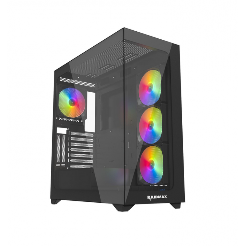 GABINETE GAMER RAIDMAX INFINITA I800 BLACK ATX TG ARGB