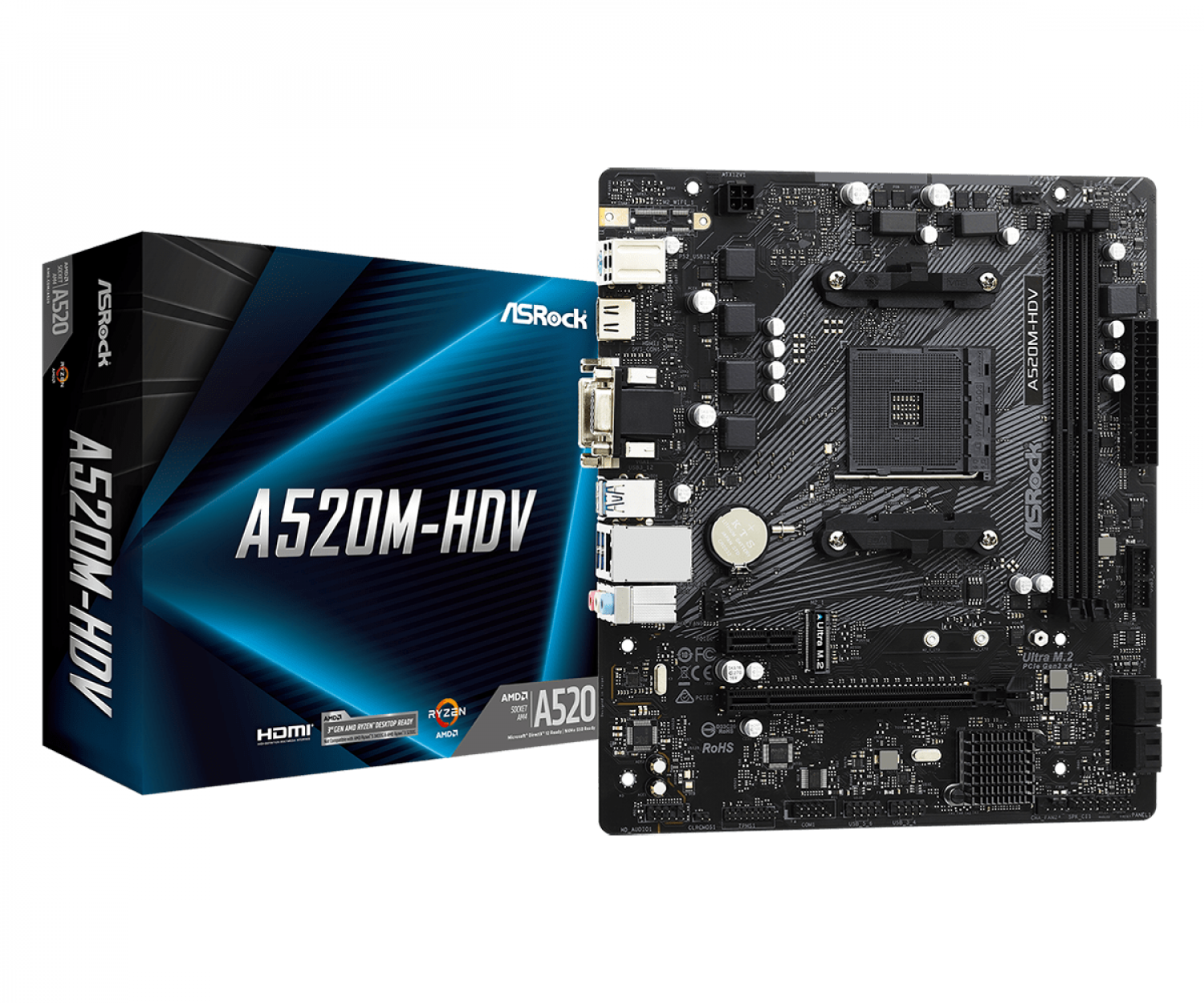 MOTHER ASROCK (AM4) A520M-HDV