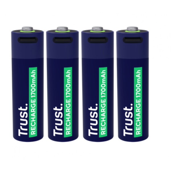 PILAS AA RECARGABLES USB-C TRUST X4