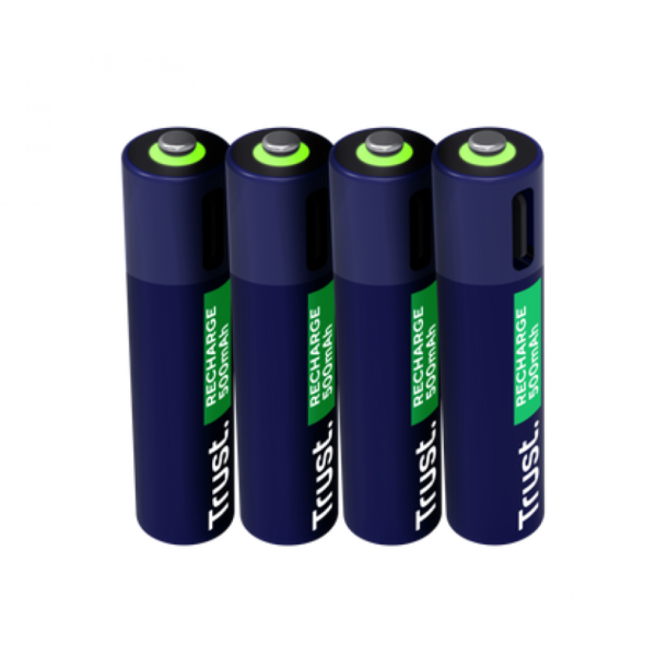 PILAS AAA RECARGABLES USB-C TRUST X4