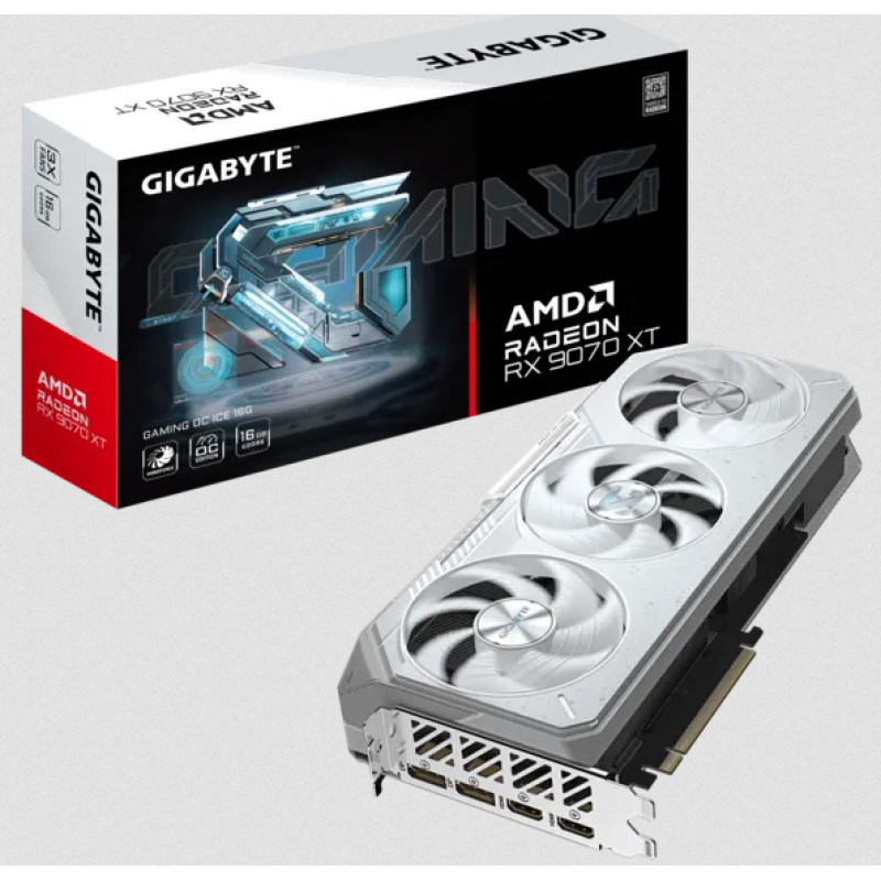 PLACA DE VIDEO GIGABYTE RADEON RX 9070XT GAMING ICE 16GB