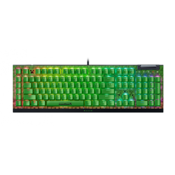 TECLADO GAMER RAZER BLACKWIDOW V4 X MINECRAFT EDITION GREEN-SWITCH US-EN