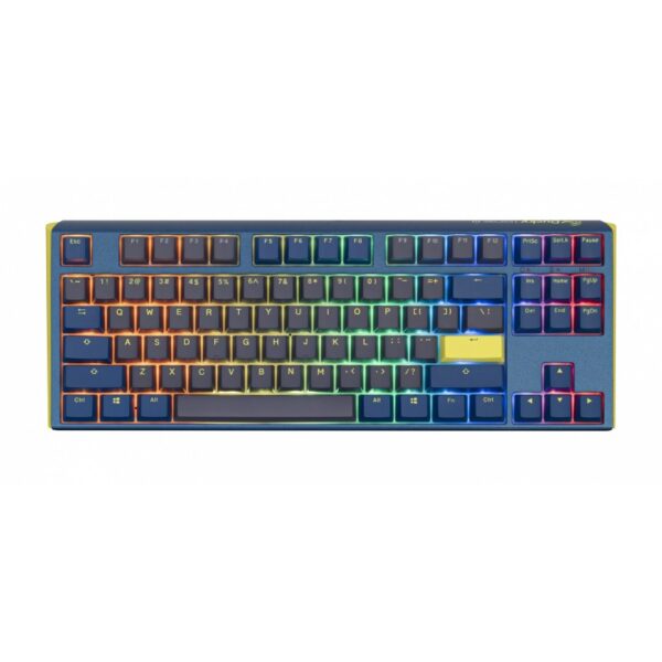 Teclado Mecanico Ducky One 3 TKL Daybreak Teclas azules Interruptor marron Ingles PBT Doble disparo