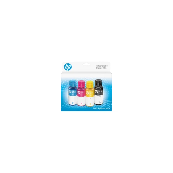 Botella de tinta HP GT53/GT52 Negra Cian Magenta Amarilla Pack de 4