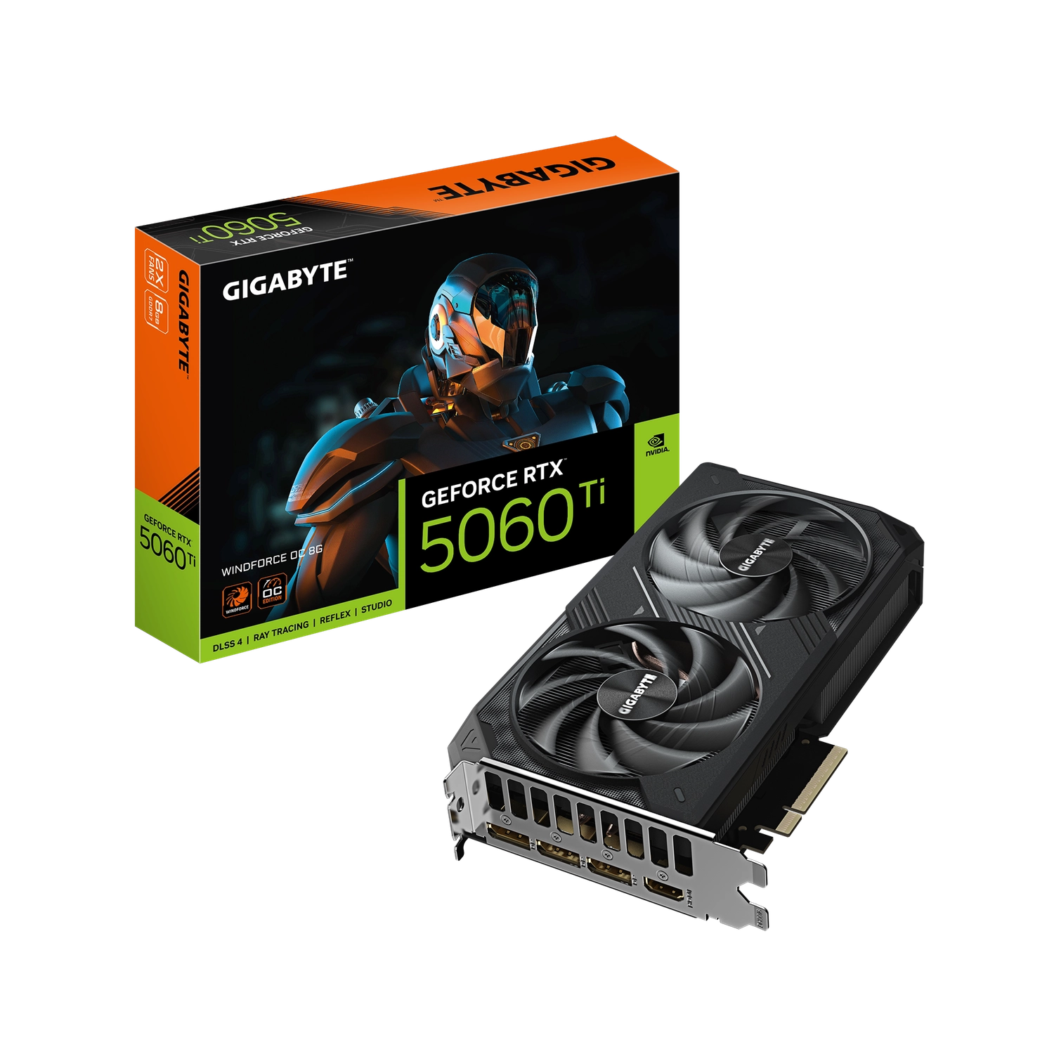PLACA DE VIDEO GIGABYTE NVIDIA GEFORCE RTX 5060 TI WINDFORCE OC 8G