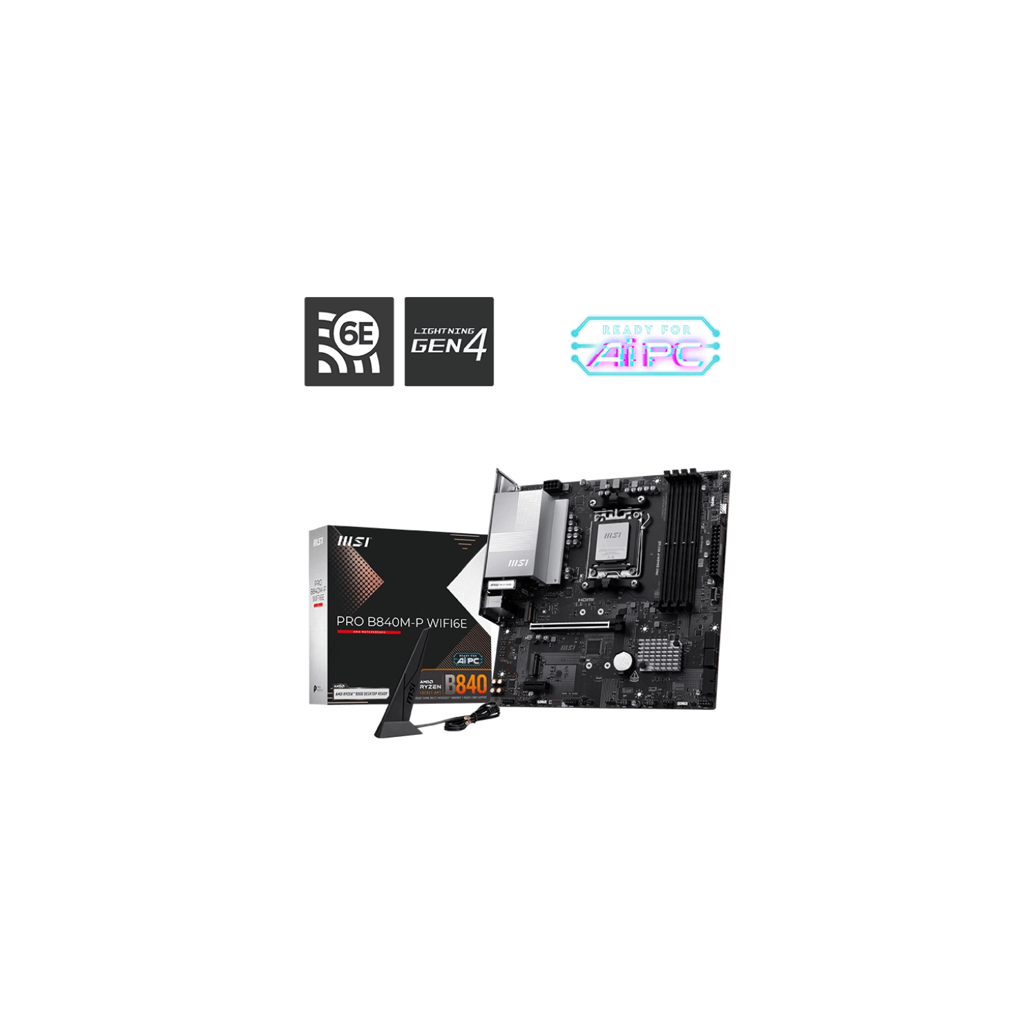 MOTHERBOARD MSI PRO B840M-P WIFI6E AM5 DDR5
