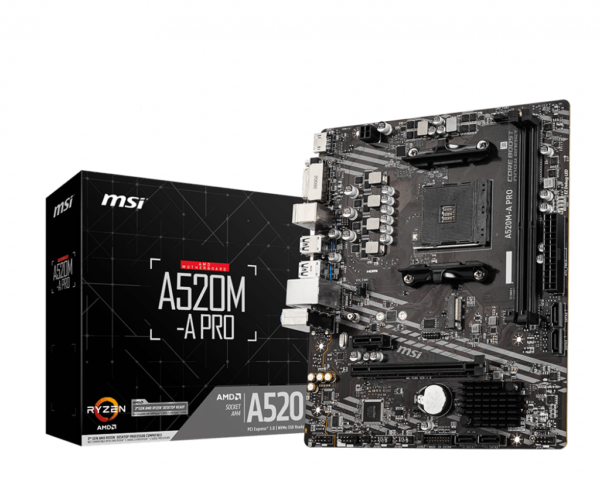 Mother MSI A520M-A PRO DDR4 AM4 (Series 3000/4000/5000) (9927)