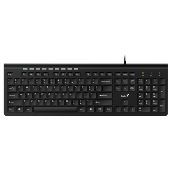 TECLADO GENIUS SLIMSTAR 230 II BLK USB BLACK (0035)