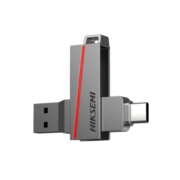 PEN DRIVE HIKSEMI 128GB E307C DUAL SLIM USB 3.0 / USB TYPE C (6737)