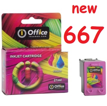 CARTUCHO ALTERNATIVO HP 667XL NEGRO 18ML 3YM79A
