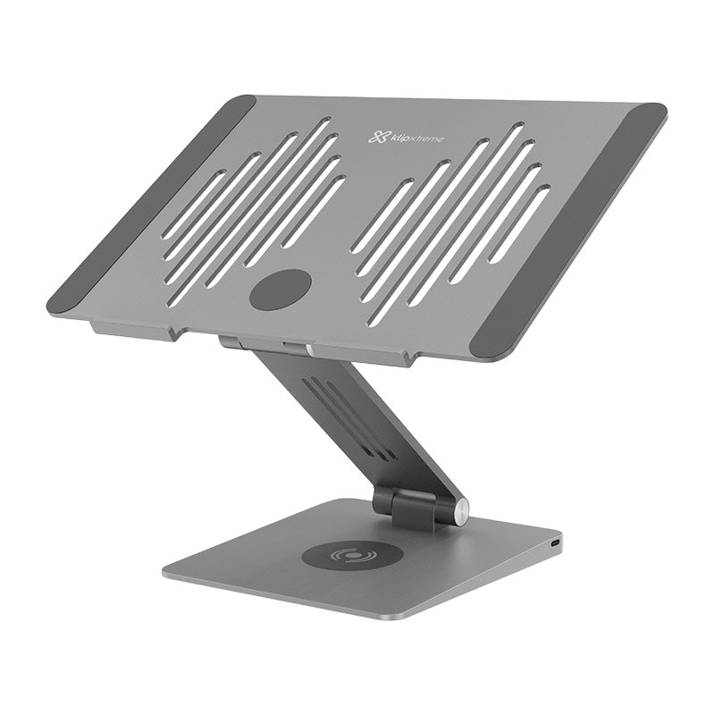 DOCKING STATION KLIPXTREME DOCKSTAR 9 en 1 CON SOPORTE PARA LAPTOPY PLATAFORMA CARGA INALAMBRICA (K