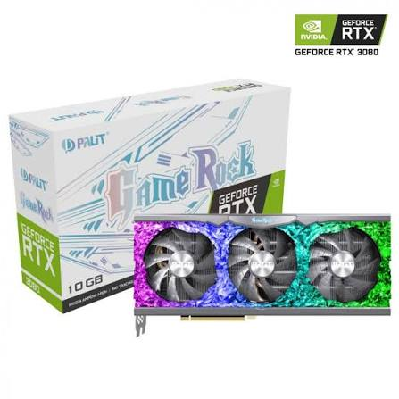 PLACA DE VIDEO PALIT GAME ROCK RTX 3080 10GB OUTLET