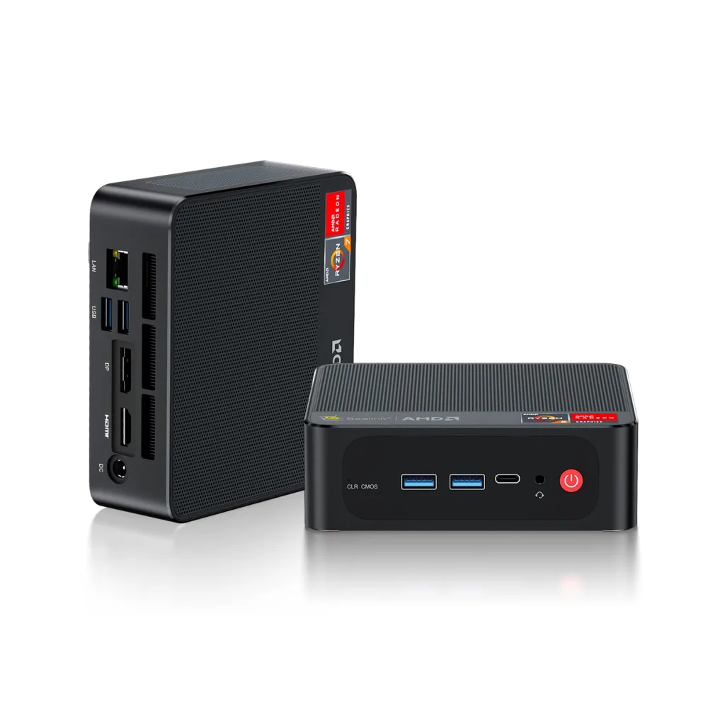 MINI PC Beelink SER5 MAX Mini PC, AMD Ryzen 7 7735HS 24GB LPDDR5 RAM 500GB NVME SSD, Micro PC 4K@60Hz BKP - Imagen 2