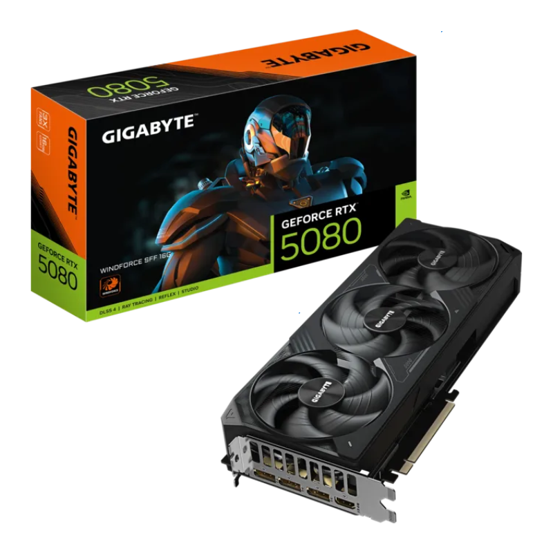 PLACA DE VIDEO GIGABYTE GEFORCE RTX 5080 WINDFORCE SFF 16G (5487)