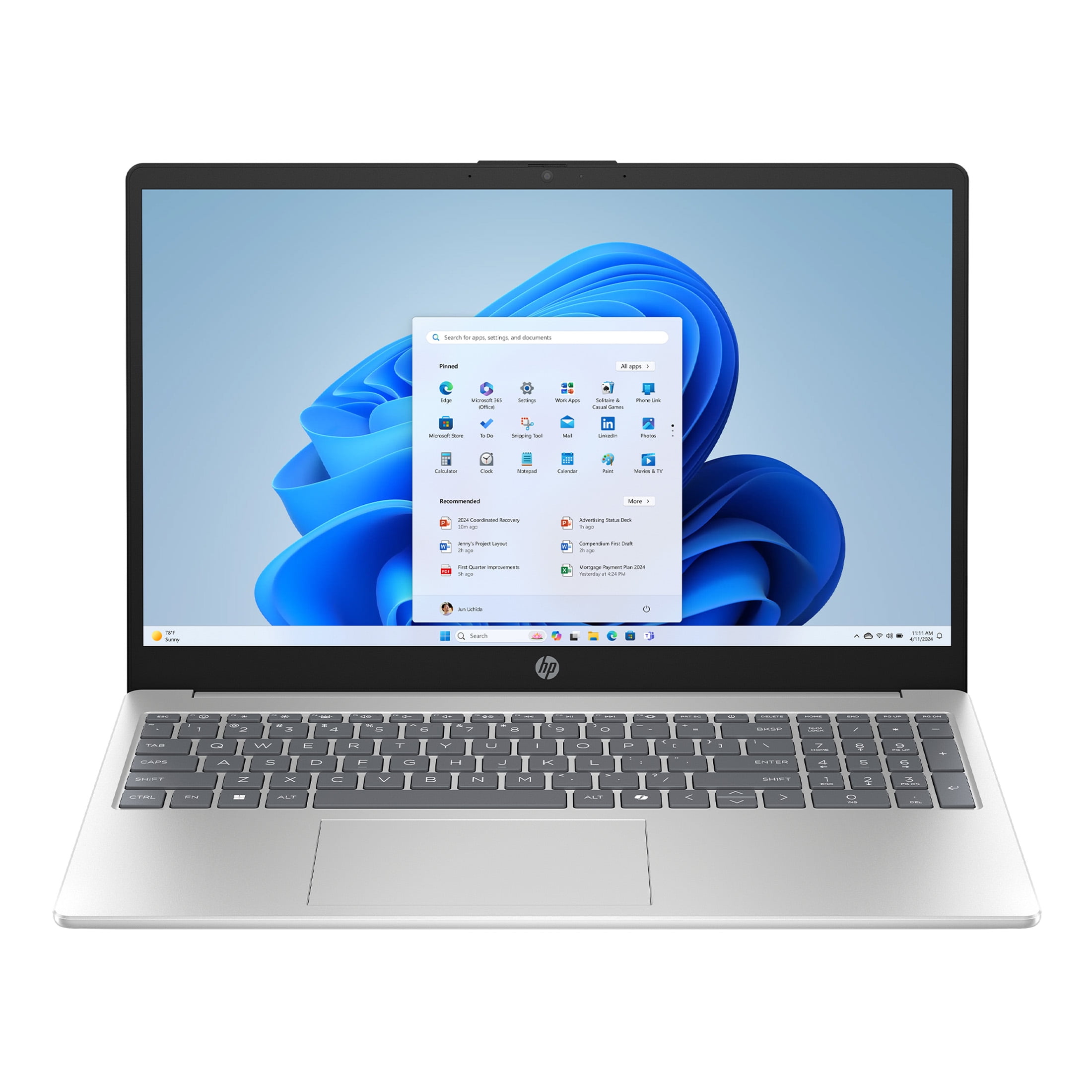 NOTEBOOK HP 15-FD0127DX I7-150U 16GB SSD 512GB 15.6" FHD TOUCHSREEN W11 SILVER EK