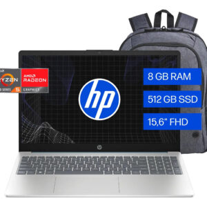 NOTEBOOK HP 15-FC025LA RYZEN 5 7520U 8GB SSD 512GB 15.6" HD WIN11 ESPAÑÓL  BLUE (+MOCHILA) EK26