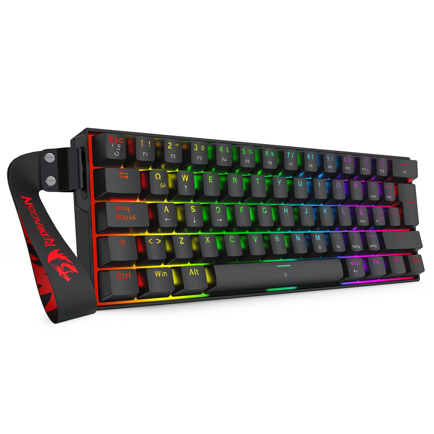 TECLADO REDRAGON FIZZ K617 MAGNÉTICO NEGRO