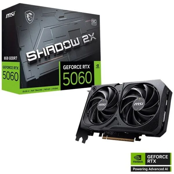 PLACA DE VIDEO MSI  8GB RTX 5060 SHADOW 2X OC