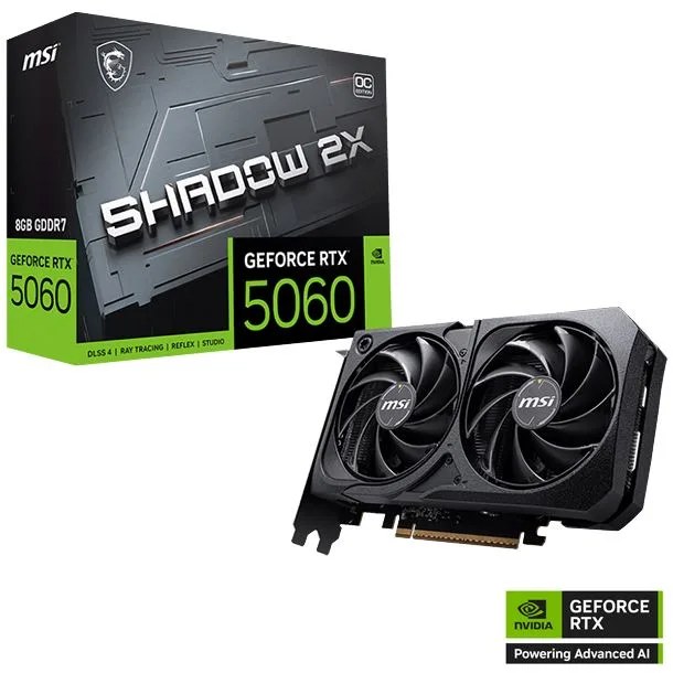 PLACA DE VIDEO MSI 8GB RTX 5060 SHADOW 2X OC