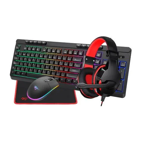 KIT GAMER HAVIT MOUSE TECLADO AURICULAR MOUSEPAD KB907CM-SP USB/JACK 3.5 MM