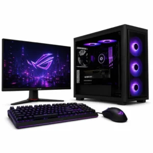PC GAMER ARMADA COMPLETA + MONITOR 24 200HZ RYZEN 5 5500 RX 6600 8GB DDR4 16GB SSD 480GB A520 750W 80+ GAB RGB