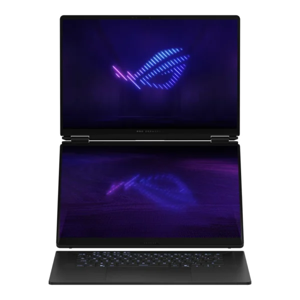 NOTEBOOK GAMER ASUS ROG Zephyrus Duo Pantalla táctil dual desmontable de 16 pulgadas 3K OLED ROG Nebula HDR 120Hz Copilot+ PC Gaming Notebook Intel Core Ultra 9 386H 32GB RAM 1TB SSD NVIDIA GeForce RTX 5090 Gris