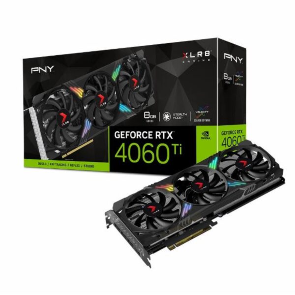 PNY GEFORCE RTX 4060 Ti VERTO XLR8 GAMING EPIC-X ARGB 3xFAN (8GB GDDR6)