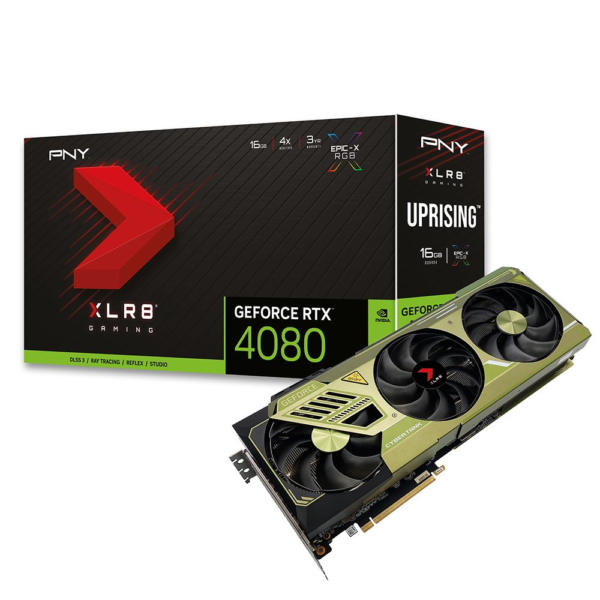 PLACA PNY GEFORCE RTX 4080 16GB XLR8 UPRISING RGB TRIPLE FAN