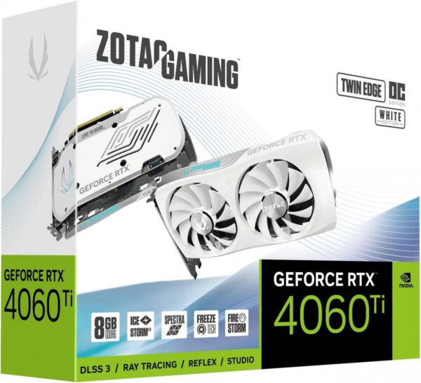 PLACA DE VIDEO ZOTAC RTX 4060TI 8GB TWIN EDGE OC WHITE